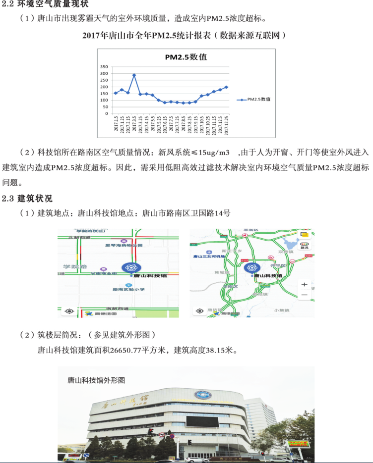 唐山科技馆建筑环境室内空气治理的实践与探索